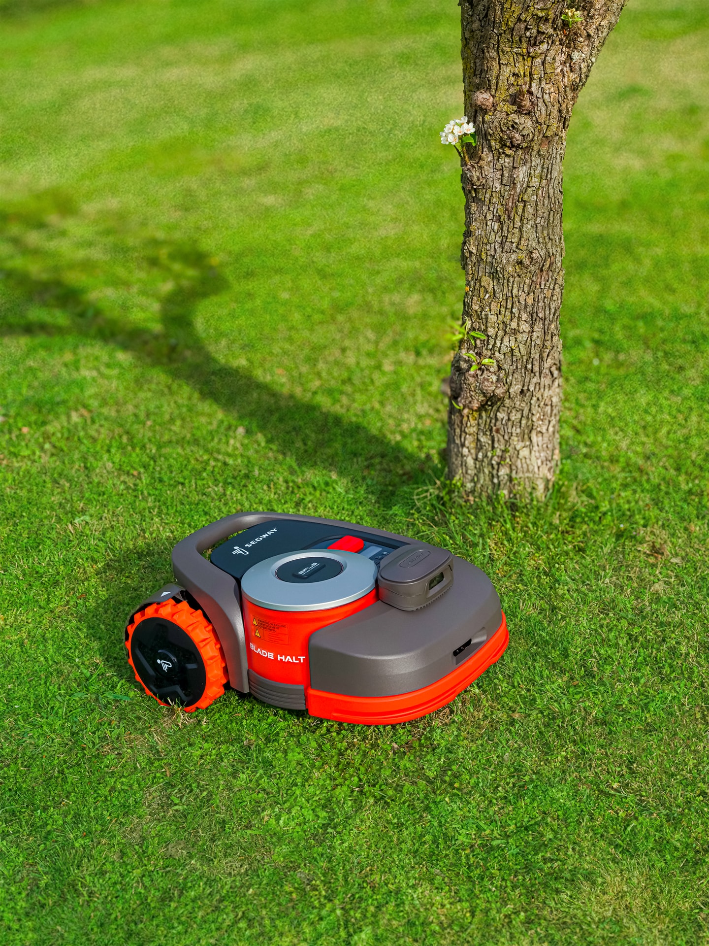 Robot tondeuse Segway Navimow série H traversant une pelouse impeccable - La nouvelle génération de tonte intelligente d'AP Robots allie performance et design épuré pour un entretien sans effort.